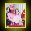 Royal Family Tribute LED Sign Featuring Princess Charlotte and Catherine in Colourful RGB Neon Display