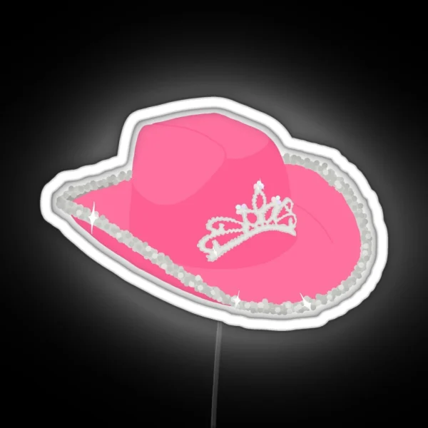 Princess Cowboy Hat RGB Neon Sign
