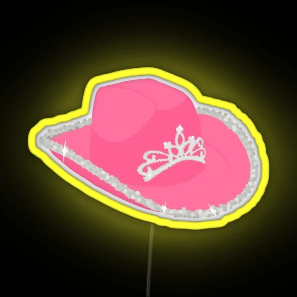 Princess Cowboy Hat RGB Neon Sign