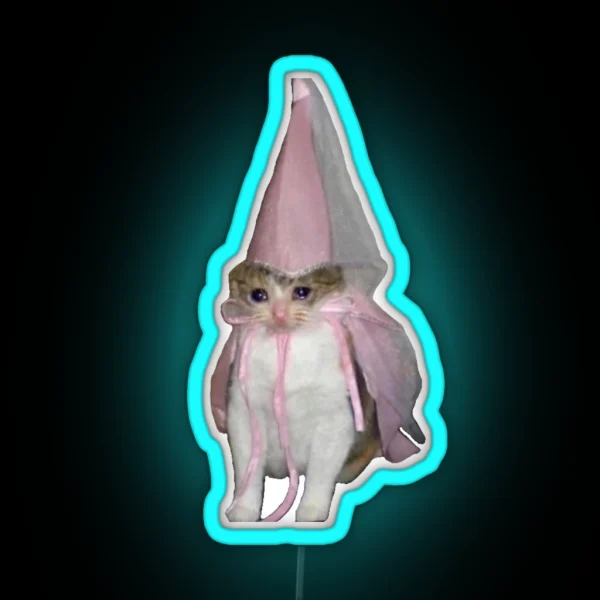 Princess Crying Kitty Cat Meme RGB Neon Sign