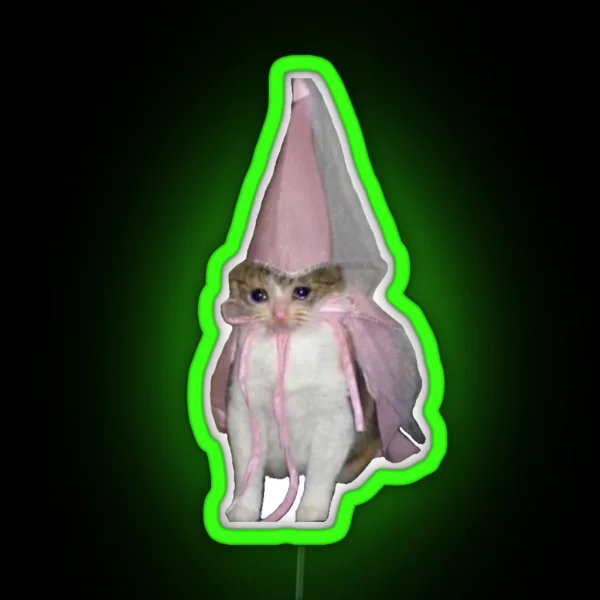 Princess Crying Kitty Cat Meme RGB Neon Sign