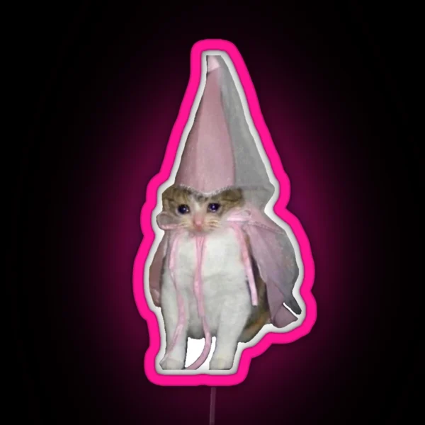 Princess Crying Kitty Cat Meme RGB Neon Sign