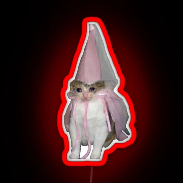 Princess Crying Kitty Cat Meme RGB Neon Sign