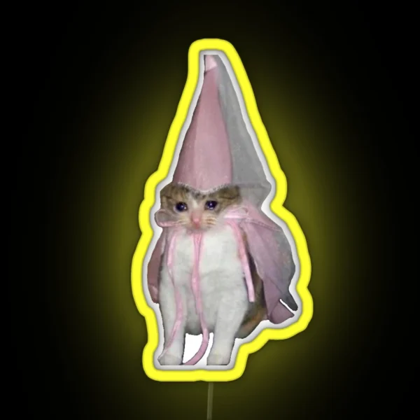 Princess Crying Kitty Cat Meme RGB Neon Sign