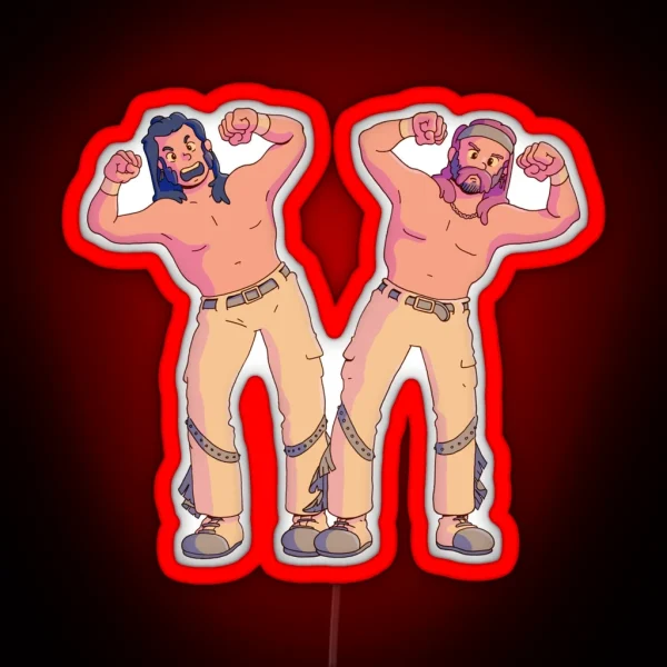 Pro Wrestlers High Flying Brothers RGB Neon Sign