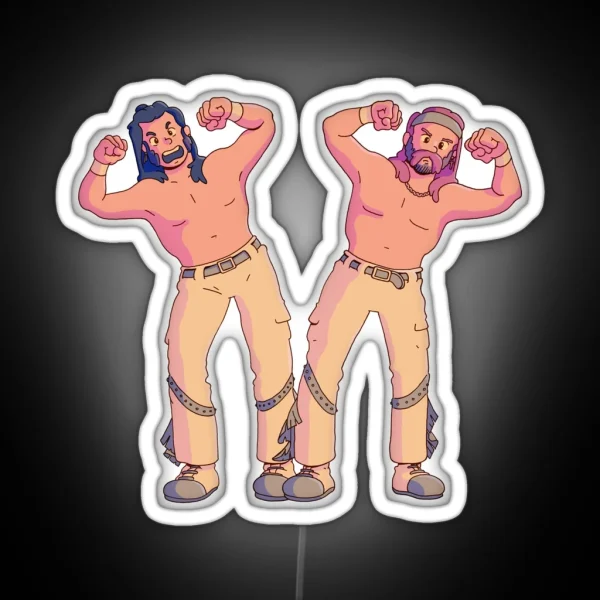 Pro Wrestlers High Flying Brothers RGB Neon Sign