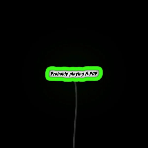Probably Playing K POP RGB Neon Sign