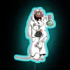 Vibrant Academic Pride Prof Whiskers PhD RGB Neon Room Decor