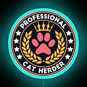 Professional Cat Herder RGB Neon Sign