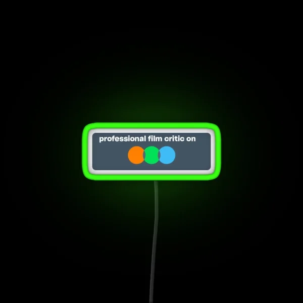 Professional Letterboxd Film Critic RGB Neon Sign