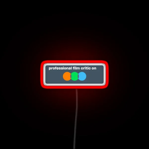 Professional Letterboxd Film Critic RGB Neon Sign