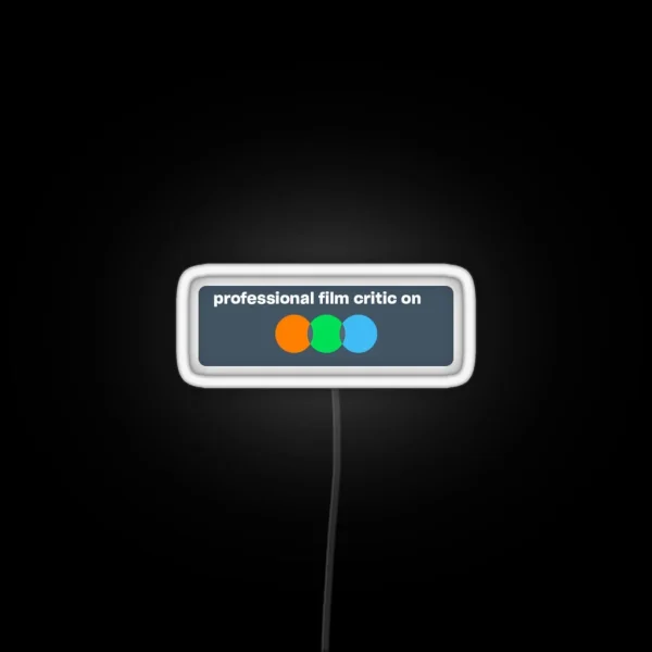 Professional Letterboxd Film Critic RGB Neon Sign