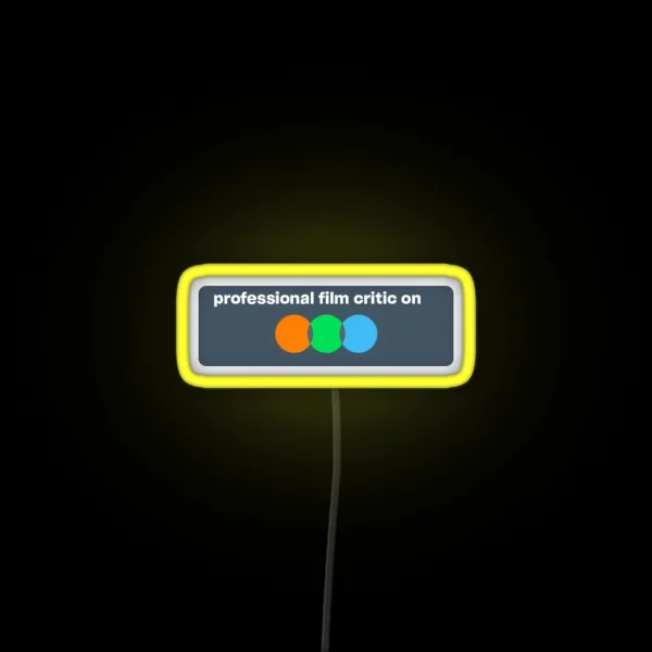 Professional Letterboxd Film Critic RGB Neon Sign