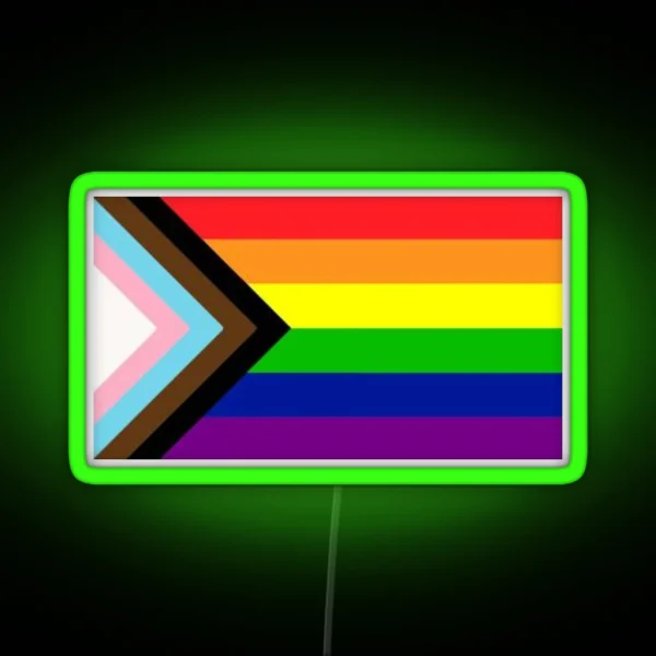 Progress Pride Flag RGB Neon Sign