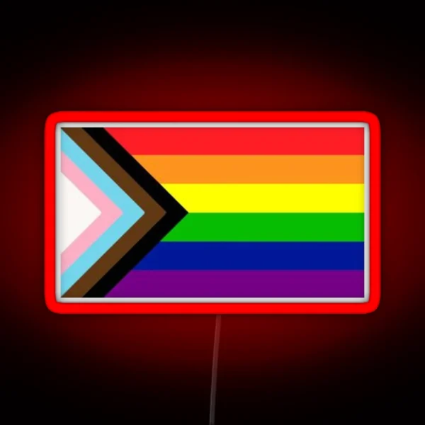 Progress Pride Flag RGB Neon Sign