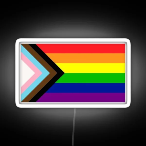 Progress Pride Flag RGB Neon Sign