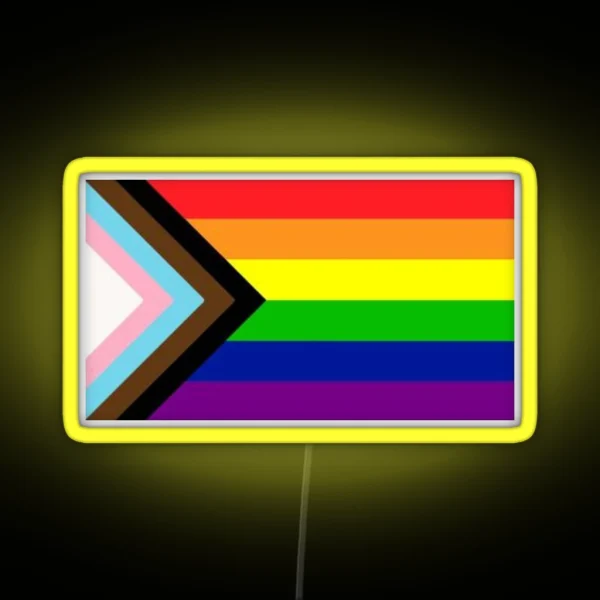Progress Pride Flag RGB Neon Sign