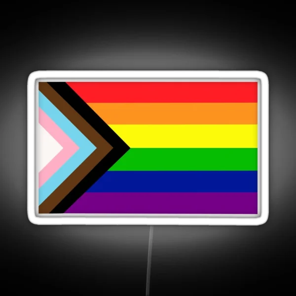Progress Pride Flag RGB Neon Sign