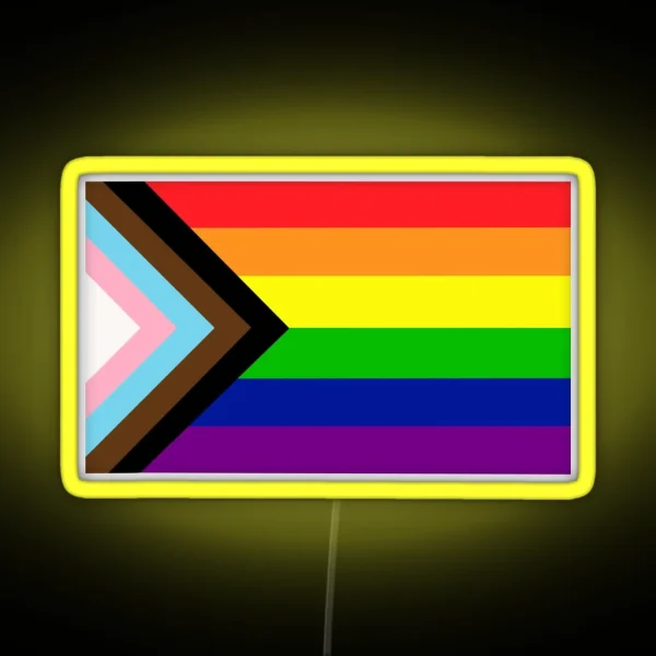 Progress Pride Flag RGB Neon Sign