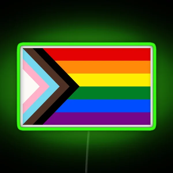 Progress Pride Flag RGB Neon Sign