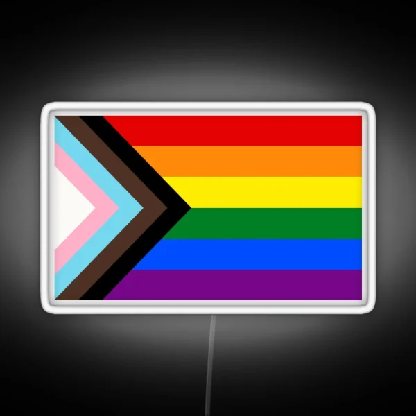 Progress Pride Flag RGB Neon Sign