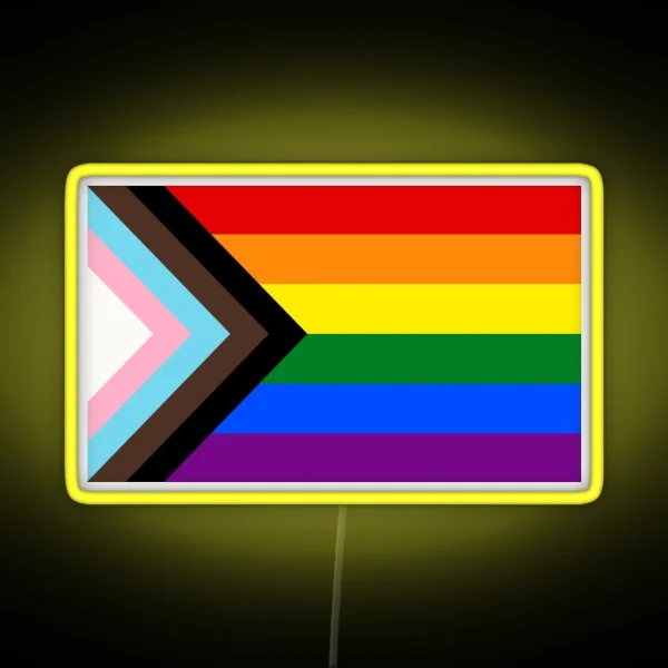 Progress Pride Flag RGB Neon Sign