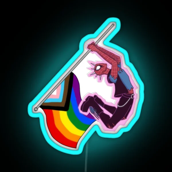 Progress Pride Spiderpunk RGB Neon Sign