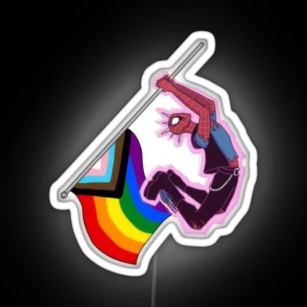 Progress Pride Spiderpunk RGB Neon Sign