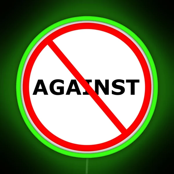 Prohibited Against RGB Neon Sign