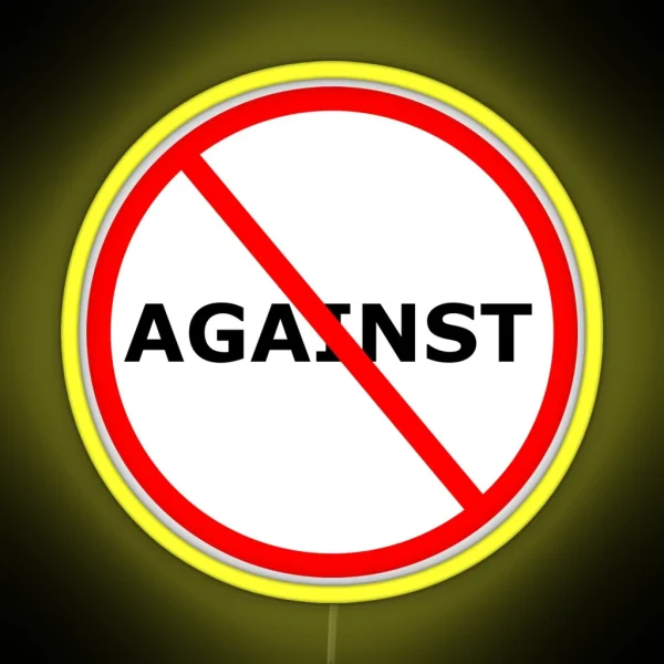 Prohibited Against RGB Neon Sign