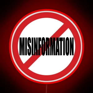 Prohibited Misinformation Sign RGB Neon Sign