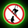 Prohibited Monkey Business Warning Neon Wall Sign for Offices Bedrooms
