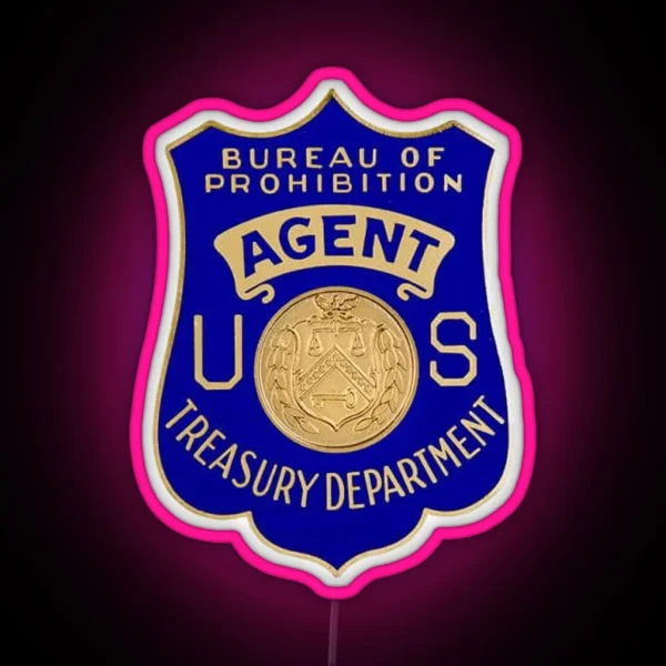 Prohibition Agent RGB Neon Sign