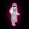 Prohibition era classic curls neon light sign with vibrant color