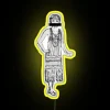 Vintage Prohibition era style RGB illuminated LED curl design sign