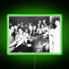 Vintage Speakeasy-Style Black & White Neon Art Decor Wall Sign