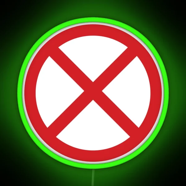 Prohibition Sign RGB Neon Sign