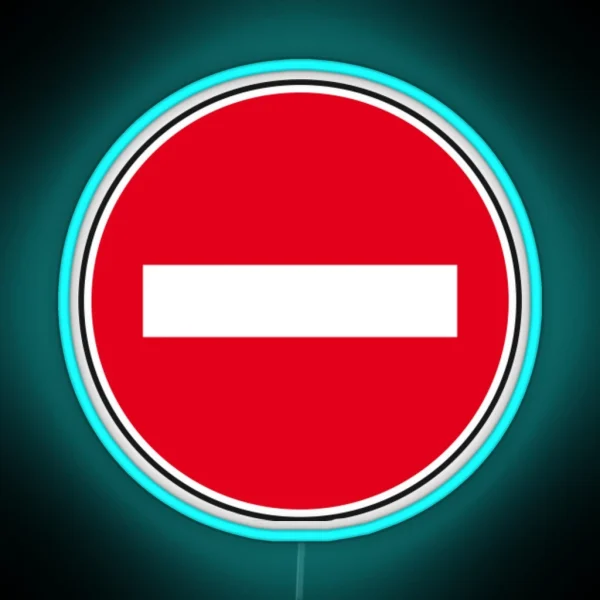 Prohibition Sign RGB Neon Sign