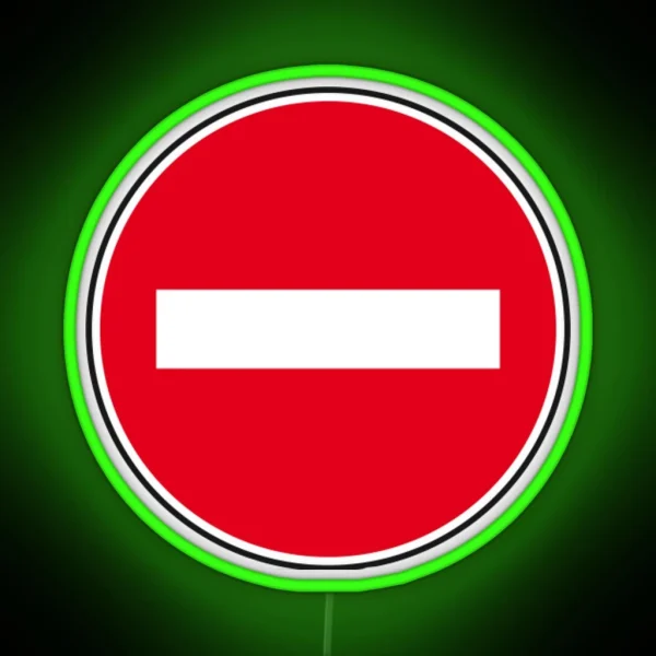 Prohibition Sign RGB Neon Sign