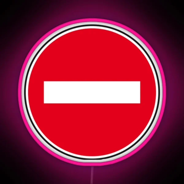 Prohibition Sign RGB Neon Sign