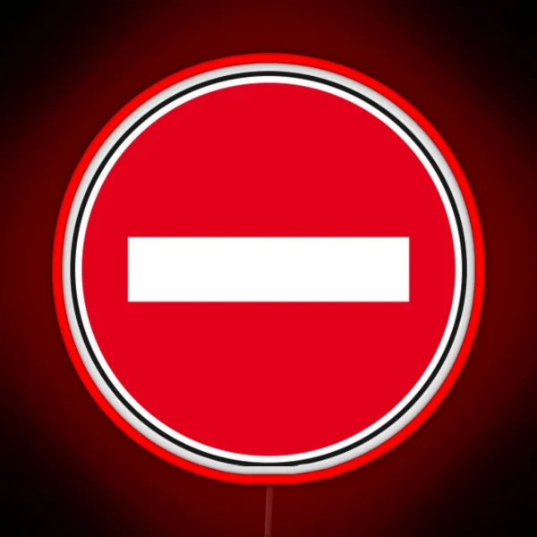 Prohibition Sign RGB Neon Sign