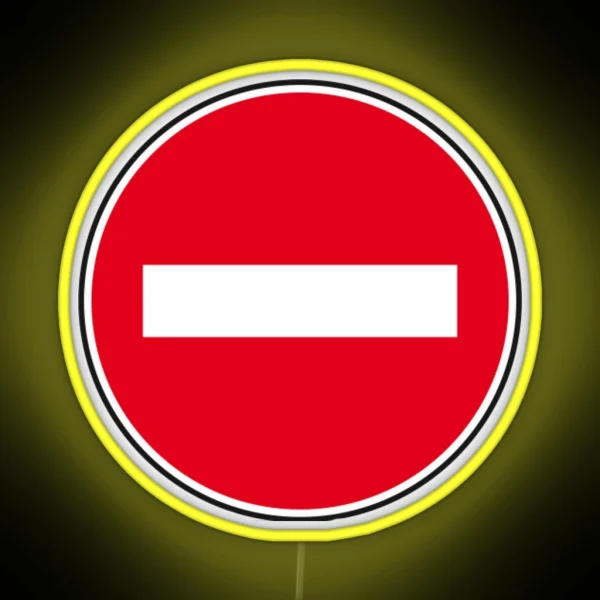 Prohibition Sign RGB Neon Sign