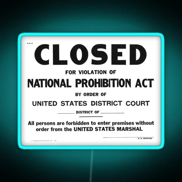 Prohibition Sign RGB Neon Sign