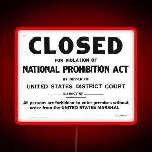 Prohibition Sign RGB Neon Sign