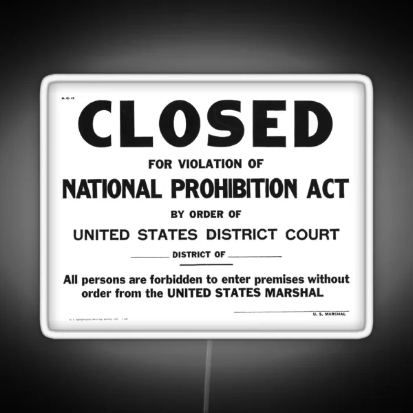 Prohibition Sign RGB Neon Sign
