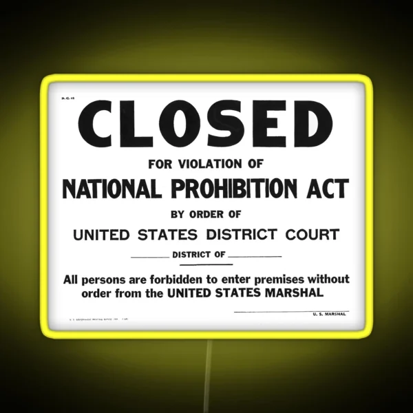 Prohibition Sign RGB Neon Sign