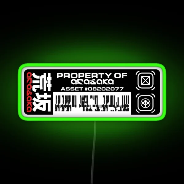 Property Of Arasaka RGB Neon Sign
