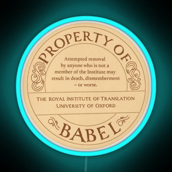 Property Of Babel RGB Neon Sign