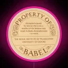 Vibrant Babel Branding Neon Sign with Colorful RGB Lighting Display