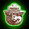RGB neon sign for protecting and preserving our natural spaces